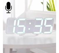 Horloge LED 3D Moderne Avec Télécommande