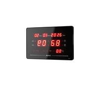 Horloge Avizar LED Numérique Affichage Date Heure Température Noir 15x23x5cm Noir