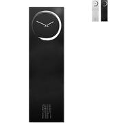 Horloge magnétique murale verticale, modèle S-Enso avec calendrier - Noir