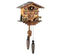 Horloge - Maison suisse - Pendule à coucou - Marron - Piles incluses