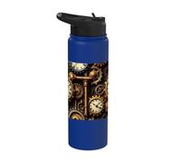Horloge mécanique mécanique style industriel vintage steampunk Stainless Steel Insulated Water Bottle