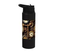Horloge mécanique mécanique style industriel vintage steampunk Stainless Steel Insulated Water Bottle