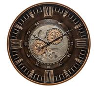 Horloge mécanique Yoni métal marron D59cm - Atmosphera Créateur d'intérieur