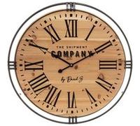 Atmosphera Horloge murale Colonial ronde en bois Ø 58 cm