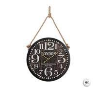 Atmosphera - Horloge Noire à Suspendre - métal D52 cm