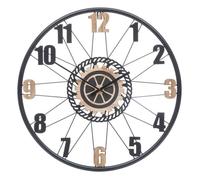 Atmosphera – Horloge murale Mohan – Ø 65 cm – Bois et métal – Noir