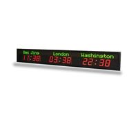 Horloge mondiale LED avec minuterie, horloges murales multi-zones for hôtels, entreprises multinationales et aéroports internationaux(HIT3-2.3R)