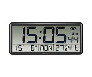 Horloge mural numérique Hama Jumbo avec radio DCF, thermomètre et hygromètre