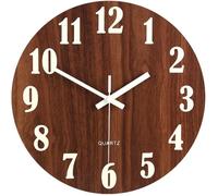 Horloge murale - 30 cm - Bois silencieuse - Lumineuse - Décoration moderne pour cuisine