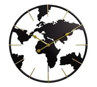Horloge Murale 3D Carte Monde Décorative