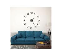 Horloge Murale 3D Design Moderne XXL Noir Décor de Maison Mur Salon 50639