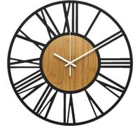 Horloge murale 3D en métal, style vintage romain, pour loft, 80 cm, silencieuse