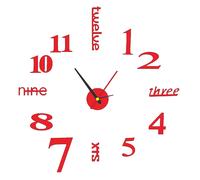 Horloge murale 3D numérique acrylique - Mode créatif