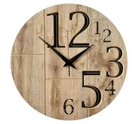 Horloge murale 3D "STYLER", diamètre 57 cm, design moderne en bois, décoration idéale pour le salon, la cuisine, le bureau ou la chambre à coucher. Modèle "LUCAS"