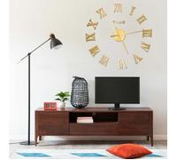 Horloge murale 3D - vidaXL - Design moderne - Doré - XXL - 100 cm