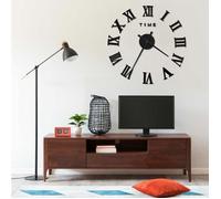 Horloge murale 3D - vidaXL - Design moderne - Noir - XXL - 100 cm