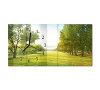 Horloge Murale - 60x30 cm - La Verdure De La Nature - Aiguilles noires