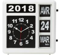 Horloge Murale à Chiffres Sautants Avec Calendrier - 31 X 31 Cm - Français