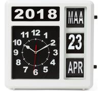 Horloge Murale à Chiffres Sautants Avec Calendrier - 31 X 31 Cm - Neerlandais
