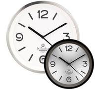 St. Leonhard Horloge murale à quartz avec cadran rétroéclairé - radio-pilotée, blanche
