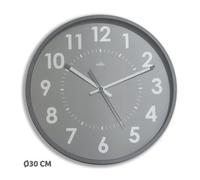 Orium Horloge murale silencieuse à quartz Ø30 cm Aluminium Grise