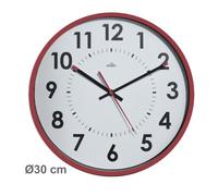 Horloge murale à quartz diamètre 30 cm - rouge