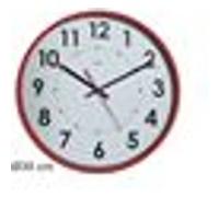 Horloge murale à quartz diamètre 30 cm - rouge