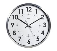 Horloge murale Abby cadre aluminium Ø 40 cm - Radio pilotée