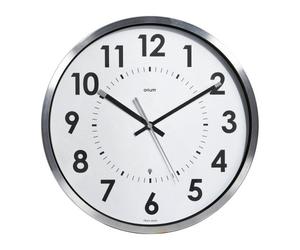 Horloge murale Abby cadre aluminium Ø 40 cm - Radio pilotée