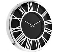 Horloge murale Almina 60 cm avec chiffres romains noirs/argentés design élégant