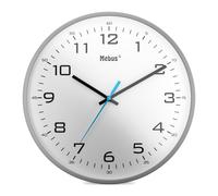 Horloge murale analogique à quartz, design classique, grands chiffres bien visibles, diamètre 30 cm / Couleur : gris-blanc / Modèle : 16249