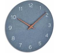 TFA Dostmann Horloge murale 60.3054.06 – Quartz, aiguilles en bois, grande autonomie des piles, bleu