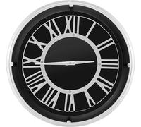 Horloge murale - Analogique - Silencieuse, sans tic-tac - Grande taille 45 × 45 × 14 cm - Design moderne - Pour le salon, le bureau, la chambre à coucher - Noire