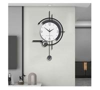 Horloge murale au design épuré et original, silencieuse, avec tablette, idéale pour le salon, la chambre à coucher, le bureau, etc.