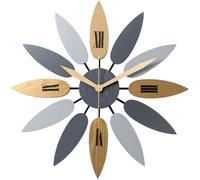 Horloge murale au design moderne, horloge murale géante de 52 cm, horloge murale en forme de feuille, horloge murale élégante.