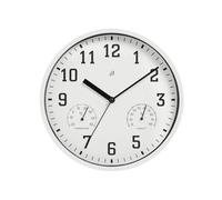 Horloge murale AURIOL Horloge de cuisine Horloge en plastique avec thermo- et hygromètre,