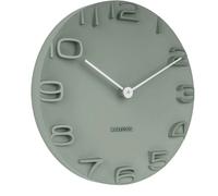 Karlsson Horloge murale On The Edge – Ø 42 cm, aiguilles chromées – Vert jungle