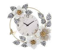 Horloge murale avec fleurs en métal multicolore 64x8x64 cm