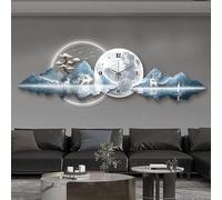 Horloge Murale avec lumière LED, Grande Applique Murale décorative avec Horloge, Horloge Murale décorative à Brancher, Horloge Murale Moderne décorative pour Salon, Chambre, Bureau, Salle à