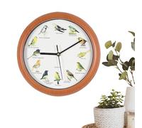 Horloge murale avec oiseau chanteur, horloge oiseau - Horloge murale d'animaux vintage de 10 pouces avec son - Horloges décoratives d'oiseaux à coucou artisanales à collectionner pour la chambre d