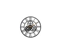 Horloge murale Birmingham 50 cm, noire, style industriel, en métal