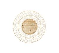 Altobuy Horloge murale LISON – Bohème rosace ajourée en rotin Ø70 cm