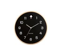 Horloge murale bois de bouleau Karlsson Natural Cuckoo - noir - 6x31,5 cm