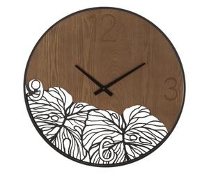 HORLOGE MURALE BOIS/FEUILLE