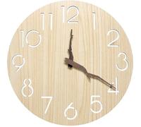 Horloge Murale Bois Sans Tic Tac, Horloge Murale Design Moderne, Pendule Murale 3D, Wall Clock Déco pour Cuisine Bureau HORLOGE