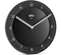 BRAUN BC06B - Horloge murale à quartz noire analogique