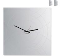 Horloge murale carrée avec miroir au design moderne Narciso - Noir