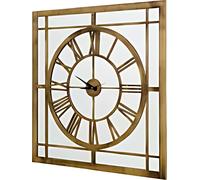 Horloge murale carrée de style vintage avec chiffres romains Horloge 100cm