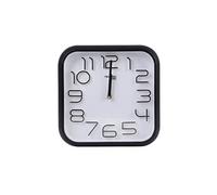 Avizar Horloge Murale Carrée avec Mécanisme Silencieux 33x33cm Noir