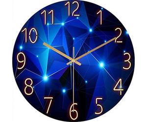 Horloge murale chaleureuse, moderne, 30 cm, à quartz, grande, fonctionnant à piles, facile à lire, pour le salon, la chambre, le bureau ou l'école.
